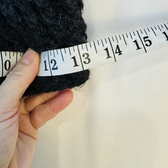 Pleau Women’s Beanie Dark Gray With Fur Pompom Fleece Lined Medium - Picture 6 of 7